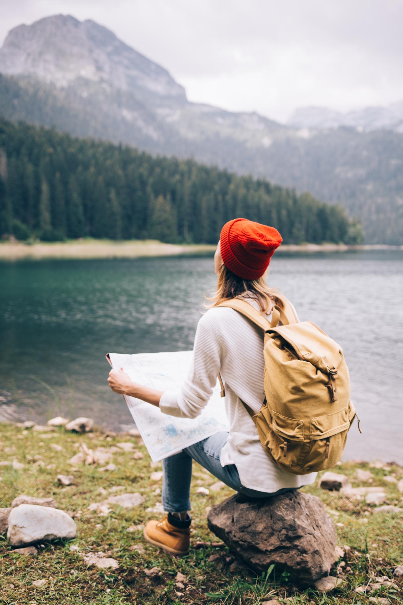 Travellers exploring a destination